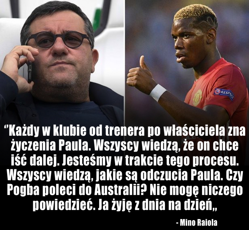 Mino Raiola JASNO o decyzji Paula Pogby!